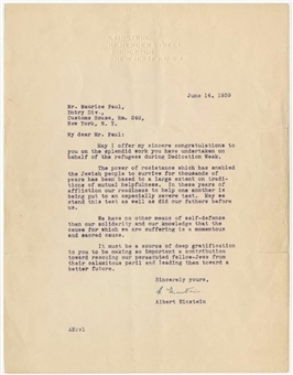 1939 Albert Einstein Signed Typed Letter on Personal Stationary (PSA/DNA)